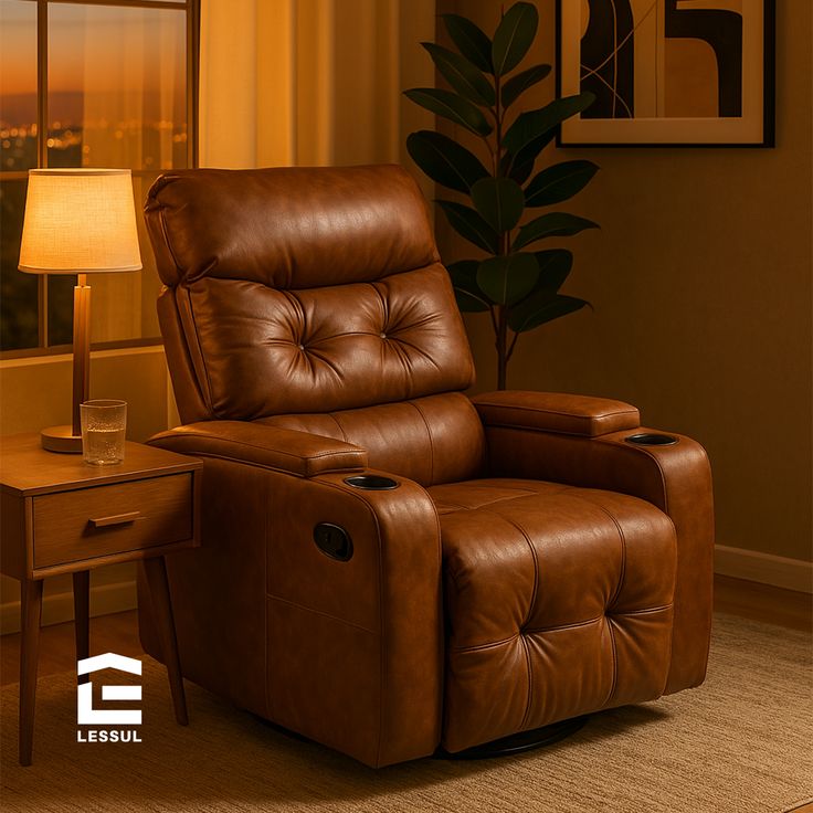 Poltrona Reclinável com Estrutura Ergonômica, Assento Estofado e Design para Relaxar ou Assistir TV