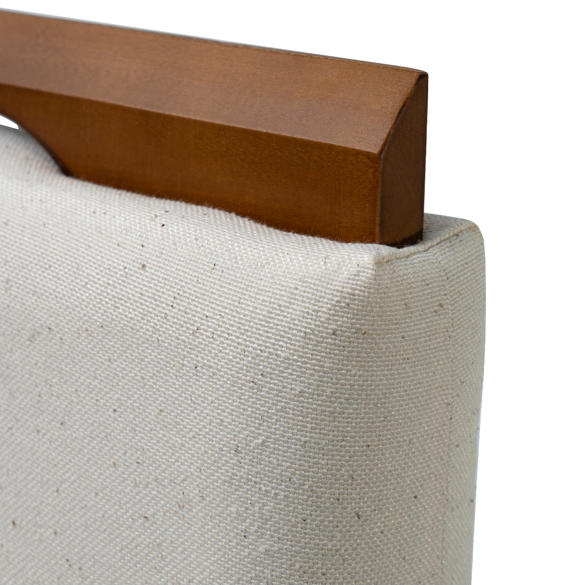 Kit 2 Banquetas Safira com Assento Estofado em Tecido Linho e Estrutura de Madeira Maciça – Com Encosto e Apoio para os Pés, Altura 91,5 cm para Bancadas Baixas