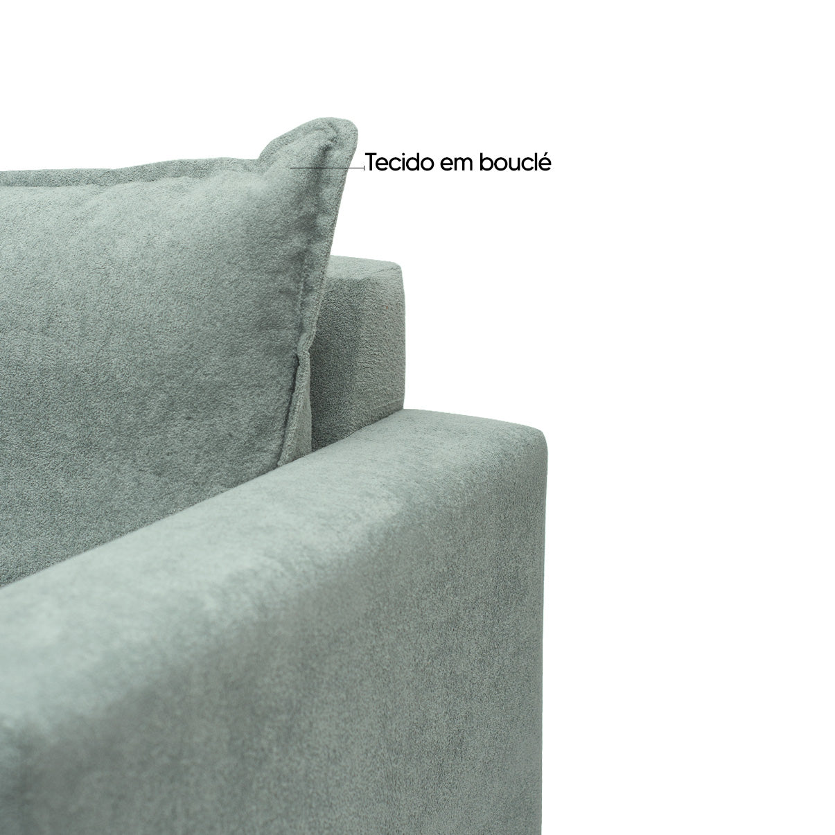 Sofá 3 Lugares Classic Tecido Linho com 2 Almofadas 2m Estrutura em Madeira de Eucalipto