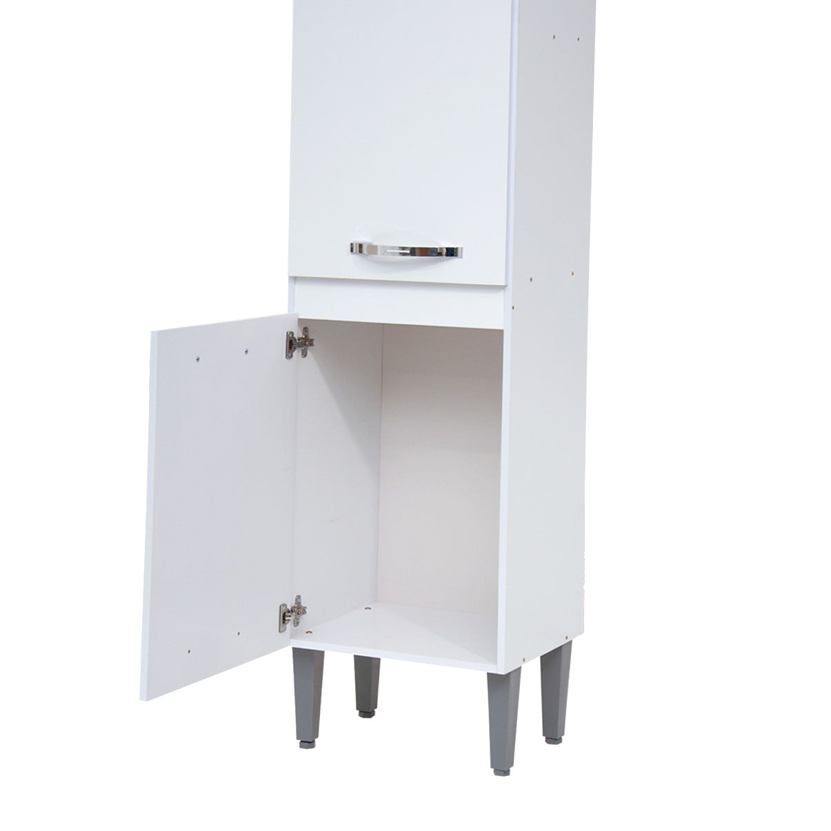 Paneleiro de Cozinha Light com 3 Prateleiras — MDP de Alta Qualidade com 2 Portas e Pés com Regulagem para Otimizar Espaço e Manter a Cozinha Organizada