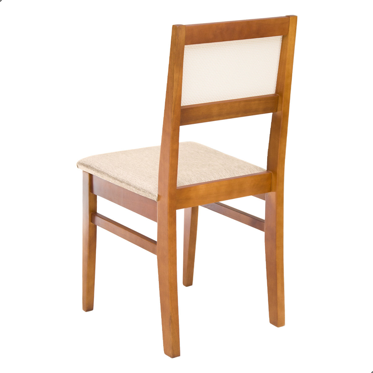 Kit Conjunto Cadeiras de jantar em madeira com estofado confortável, ideal para salas modernas. Acabamento em verniz UV e estrutura resistente de alta qualidade.