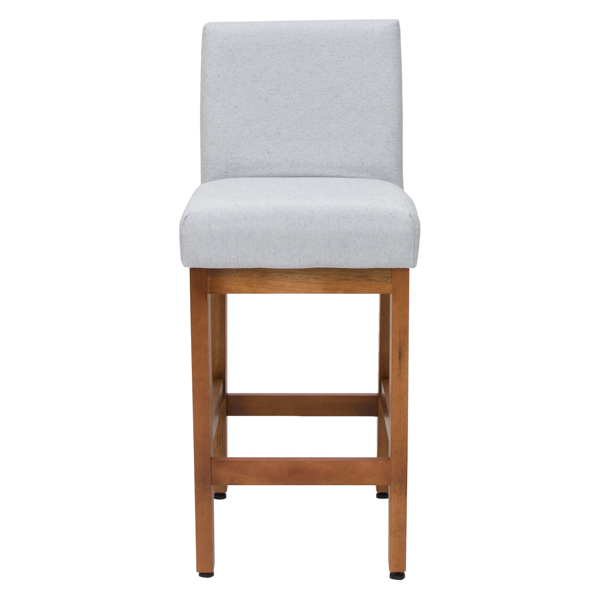 Banqueta Baixa Jade Estofada com Estrutura de Madeira Maciça e Assento em Espuma D23 - Encosto Estofado e Altura Ideal para Bancadas Compactas