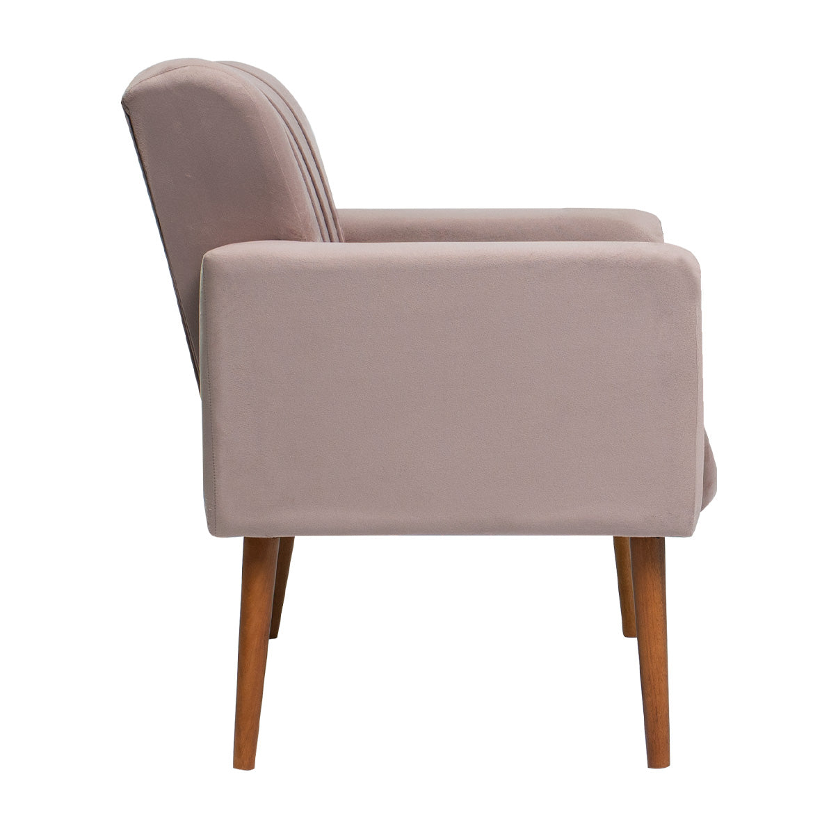 Poltrona Bari Fixa Estofada com Estrutura de Madeira de Eucalipto e Design Contemporâneo – Conforto para Sala de Estar ou Recepção