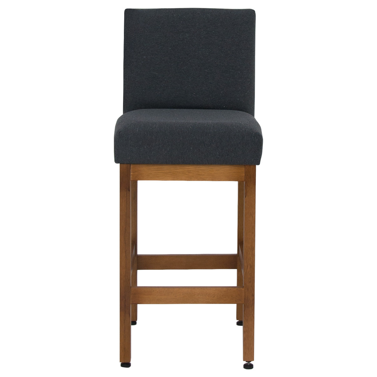 Banqueta Baixa Jade Estofada com Estrutura de Madeira Maciça e Assento em Espuma D23 - Encosto Estofado e Altura Ideal para Bancadas Compactas