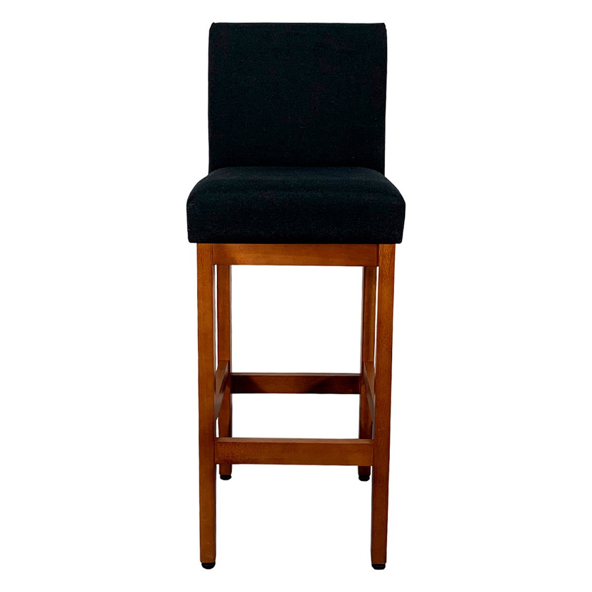 Banqueta Alta Jade Estofada com Estrutura de Madeira Maciça e Assento em Espuma D23 - Encosto Estofado e Altura Ideal para Bancadas Compactas