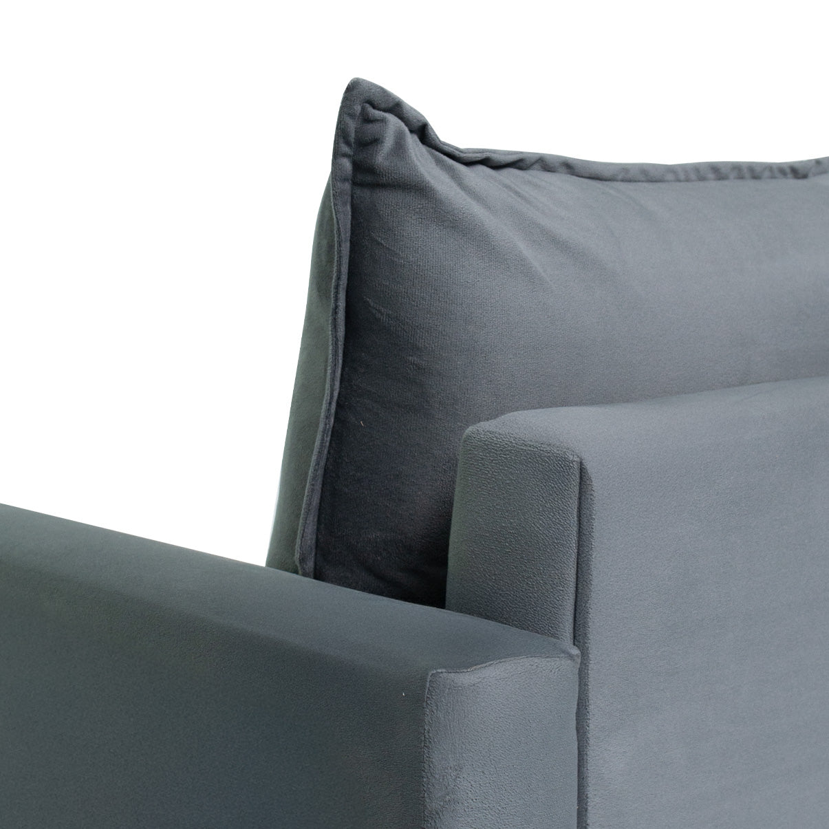 Poltrona Classic Estofada em Linho com Estrutura de Madeira Eucalipto, Almofada Removível e Pés com Requadro – Conforto e Durabilidade