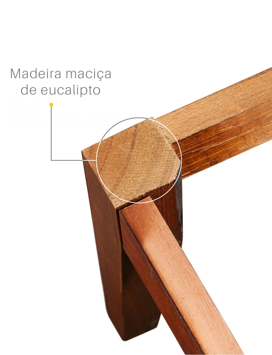 Sofá 3 Lugares Classic Corino com 2 Almofadas 2m Estrutura em Madeira de Eucalipto