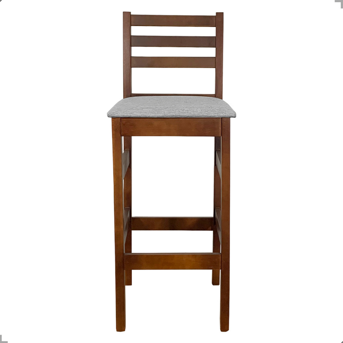 Kit 2 Banquetas Bistrô Linho – Estrutura em Madeira