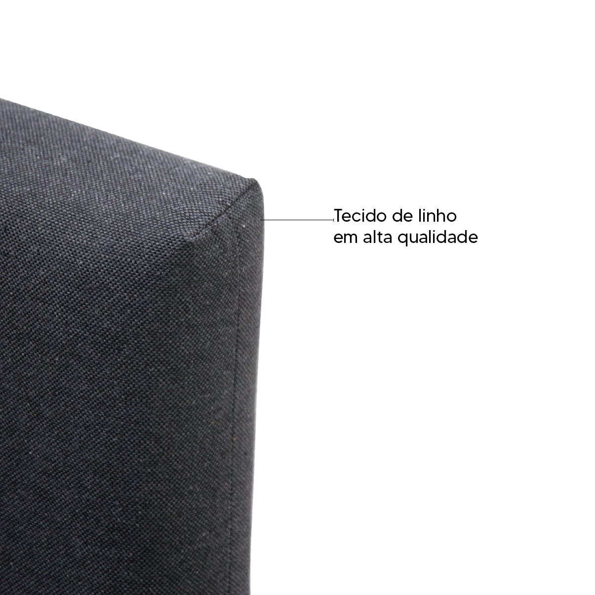 Banqueta Baixa Jade Estofada com Estrutura de Madeira Maciça e Assento em Espuma D23 - Encosto Estofado e Altura Ideal para Bancadas Compactas