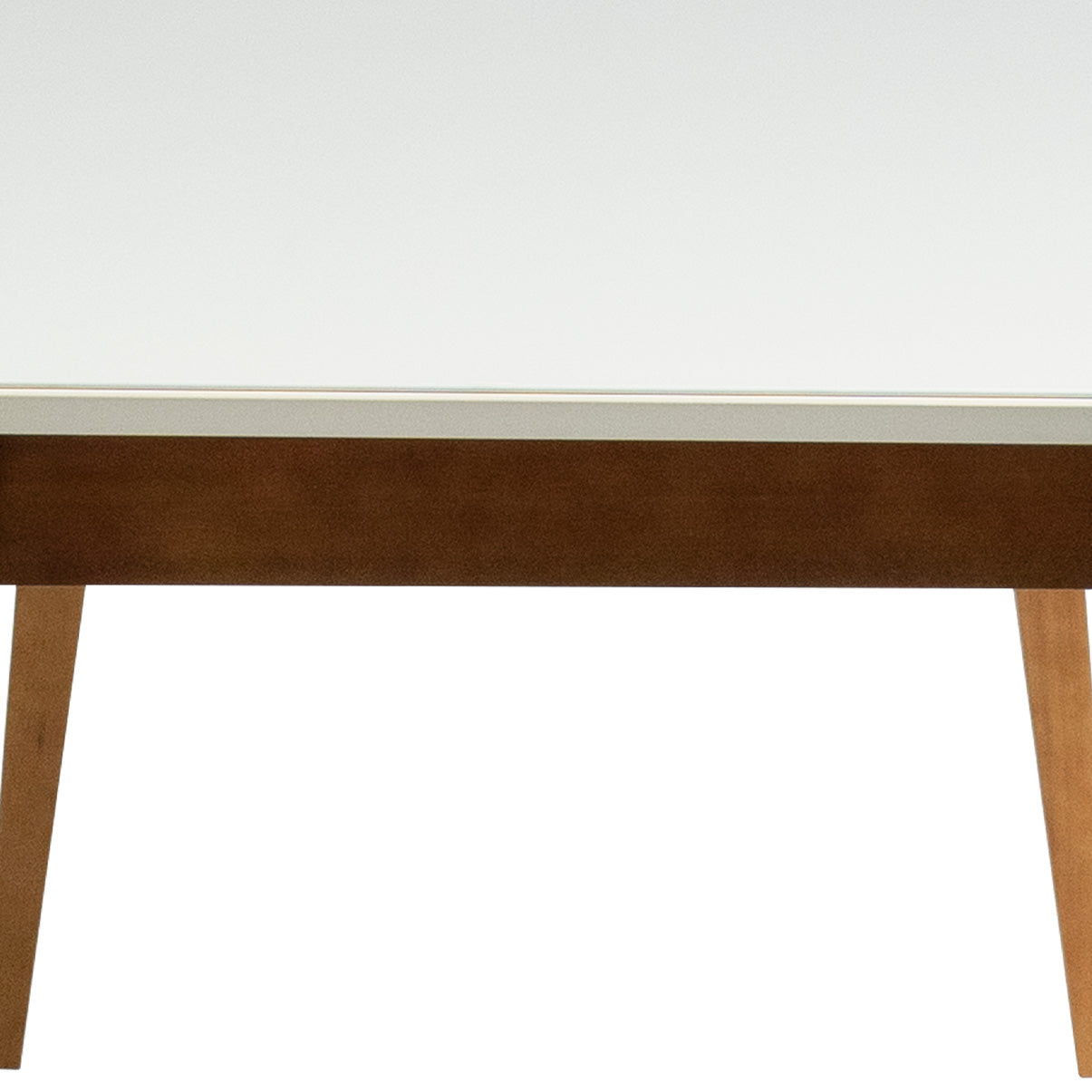 Mesa de Jantar 6 Lugares em Madeira com Tampo de Vidro