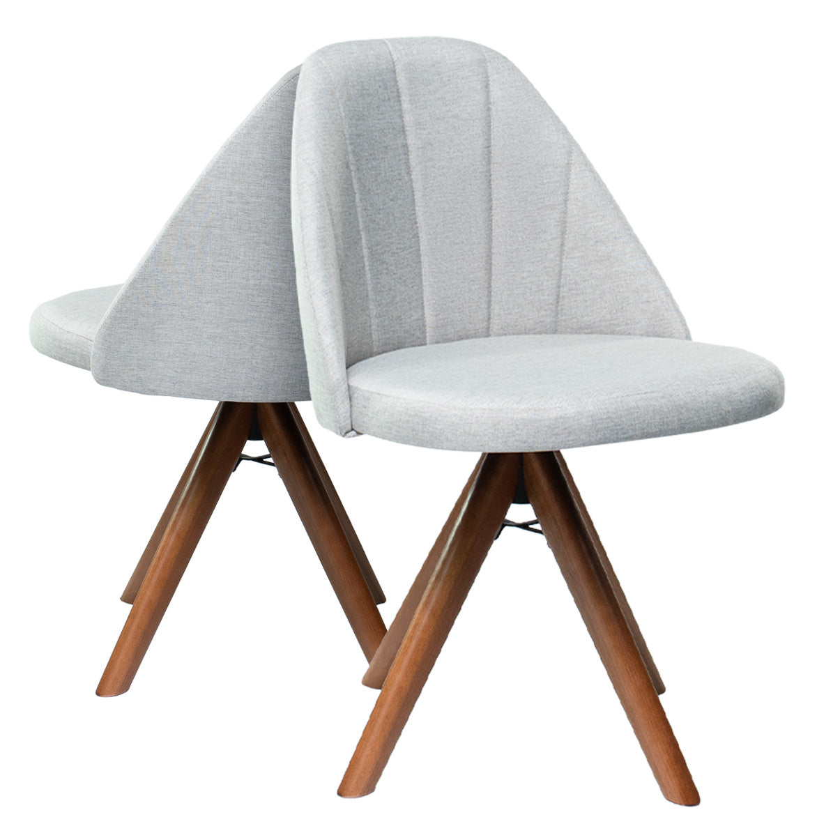 Kit com 2 Cadeiras Mariana Giratórias com Estrutura de Madeira e Assento Estofado – Design Moderno e Confortável para Sala de Jantar