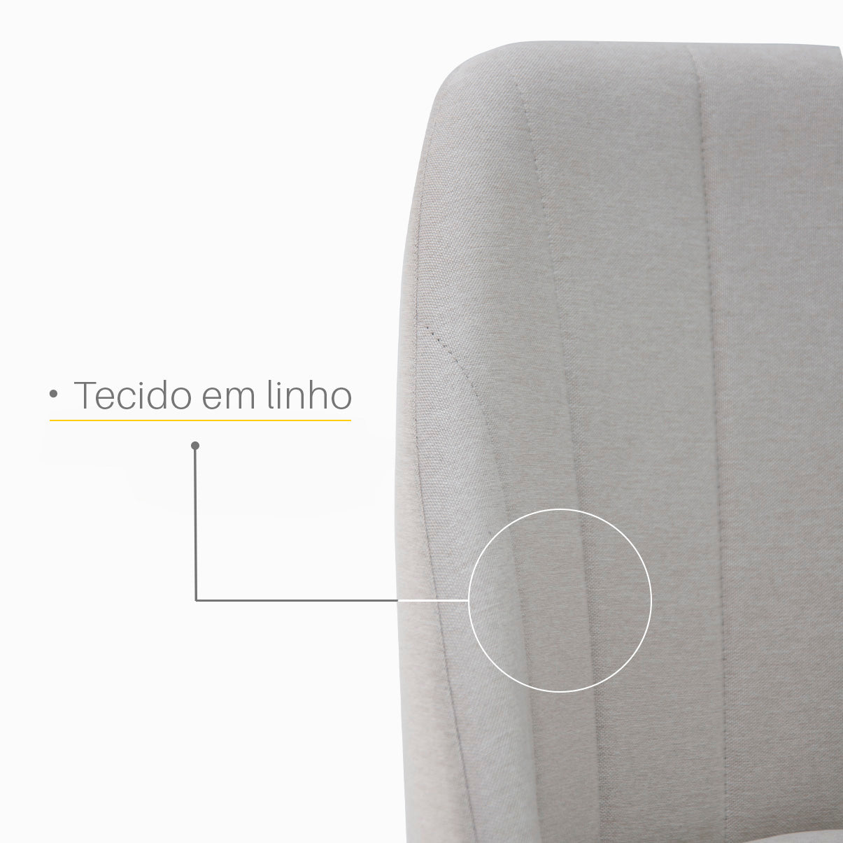 Kit com 2 Cadeiras Mariana Giratórias com Estrutura de Madeira e Assento Estofado – Design Moderno e Confortável para Sala de Jantar