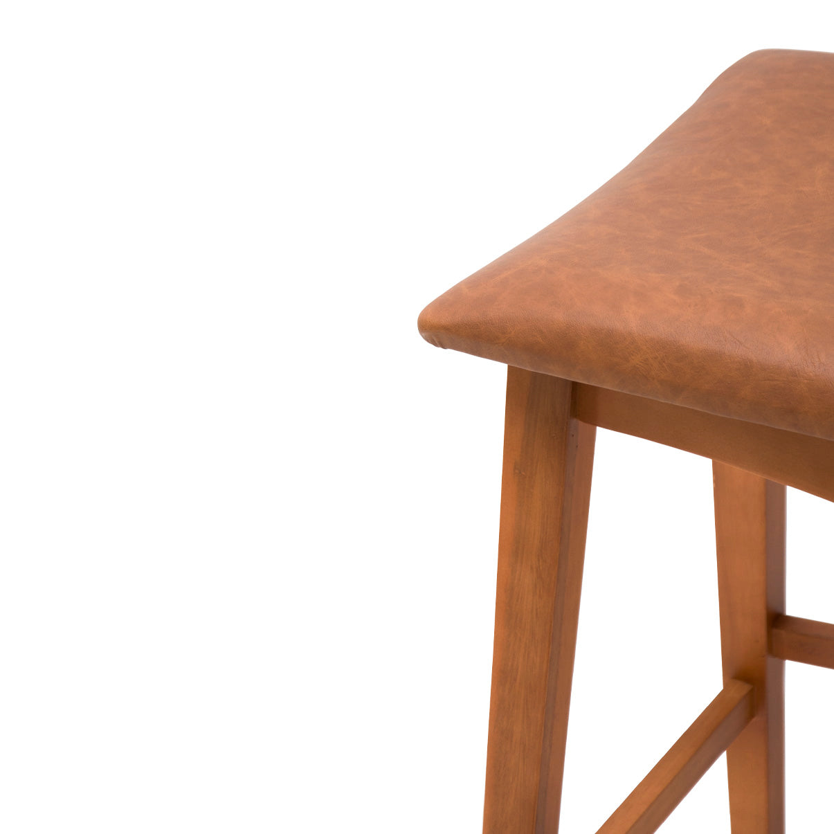 Banqueta Alta Madri com Estrutura em Madeira Maciça e Assento Estofado – Encosto Ergonômico e Altura Ideal para Bancadas Gourmet ou Cozinhas Americanas