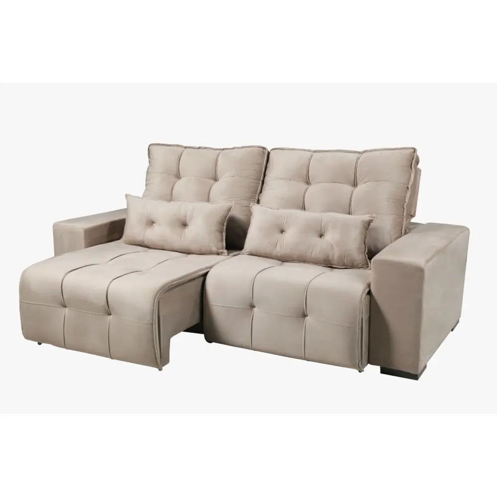 Sofá Liverpool 3 Lugares Retrátil e Reclinável com Molas Ensacadas e Pillow 2m
