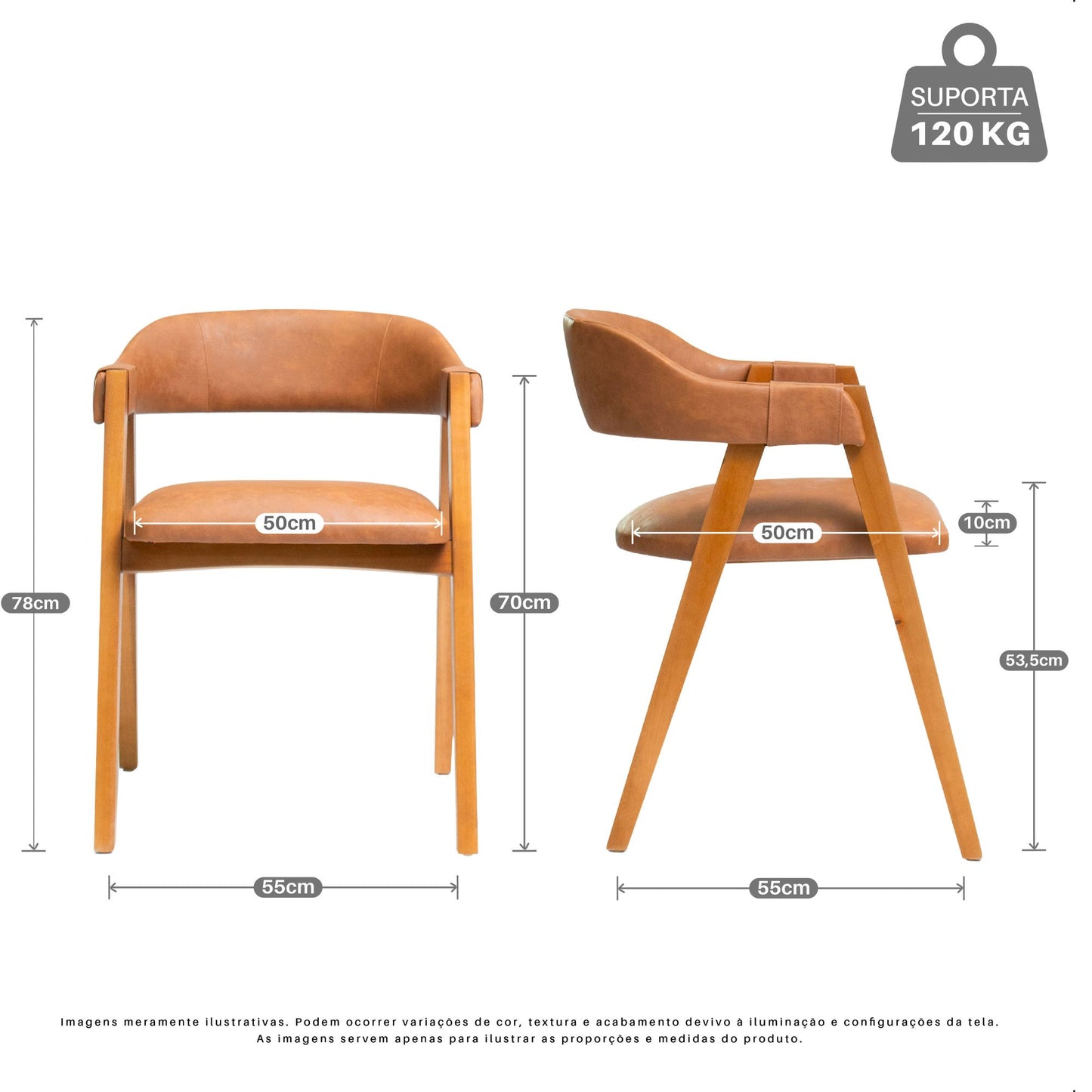 Kit 2 Poltronas Escandinava Decorativas Malaga Estofada