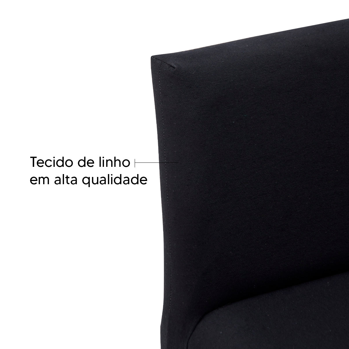 Banqueta Baixa Jade Estofada com Estrutura de Madeira Maciça e Assento em Espuma D23 - Encosto Estofado e Altura Ideal para Bancadas Compactas