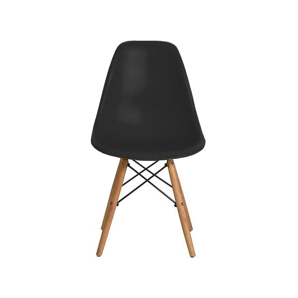 Cadeira Eifel Design Moderno em Polipropileno com Base de Madeira de Faia e Estrutura Metálica – 81x46 cm