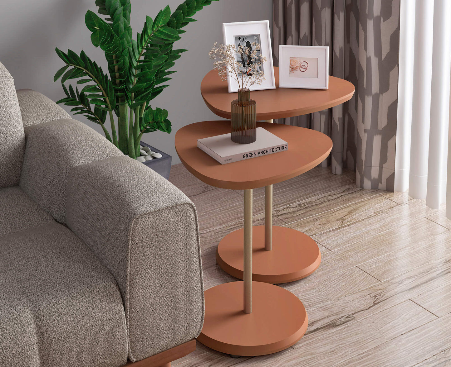 Mesa De Apoio Lateral Alta Para Sofá em Sala de Estar