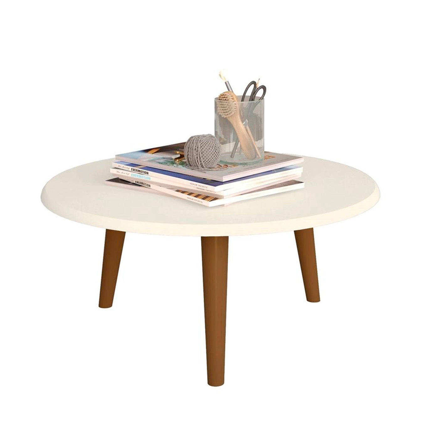 Mesa de Centro Para Sala Redonda em Madeira