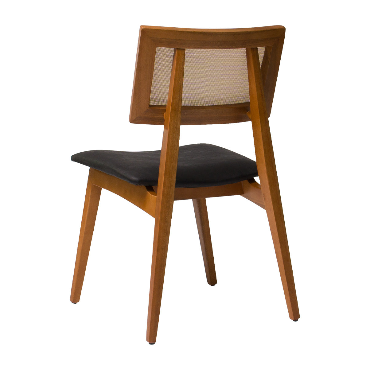 Cadeira Ayla com Estrutura em Madeira Nogueira e Design Contemporâneo – Estofada para Sala de Jantar ou Espaços Sofisticados