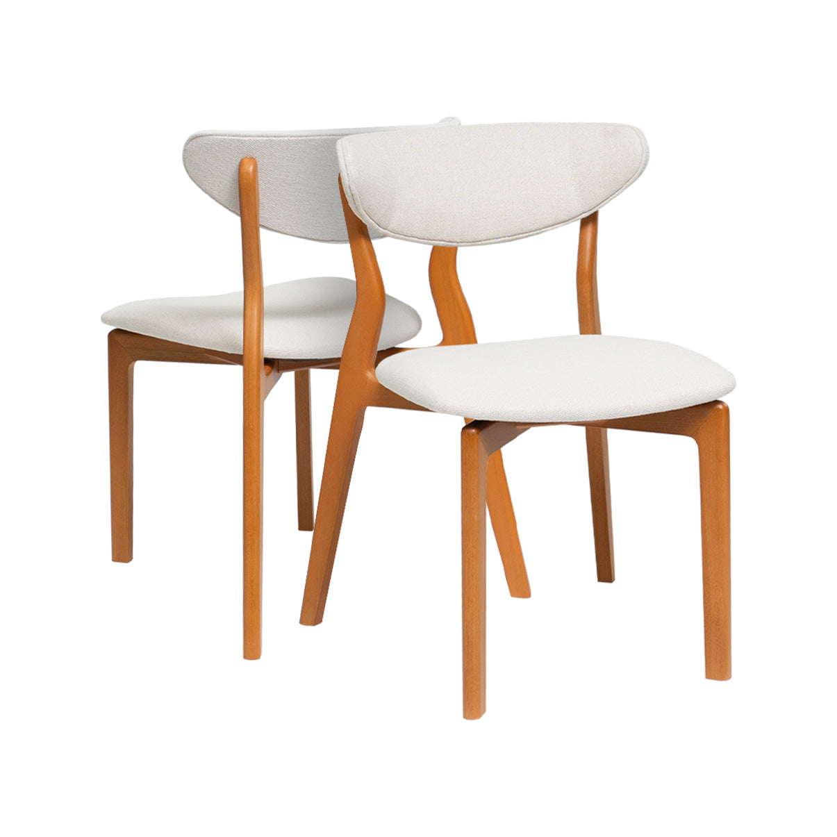 Kit Conjunto Cadeira Vênus em Madeira Maciça de Eucalipto com Assento e Encosto Estofados — Conforto e Design Elegante para Sala de Jantar