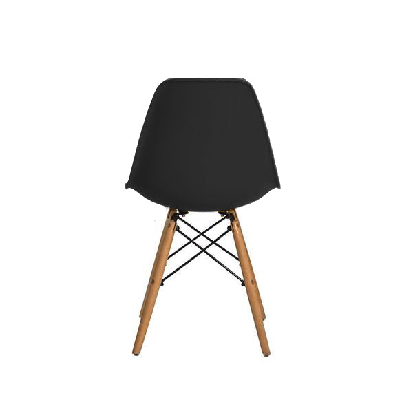 Cadeira Eifel Design Moderno em Polipropileno com Base de Madeira de Faia e Estrutura Metálica – 81x46 cm
