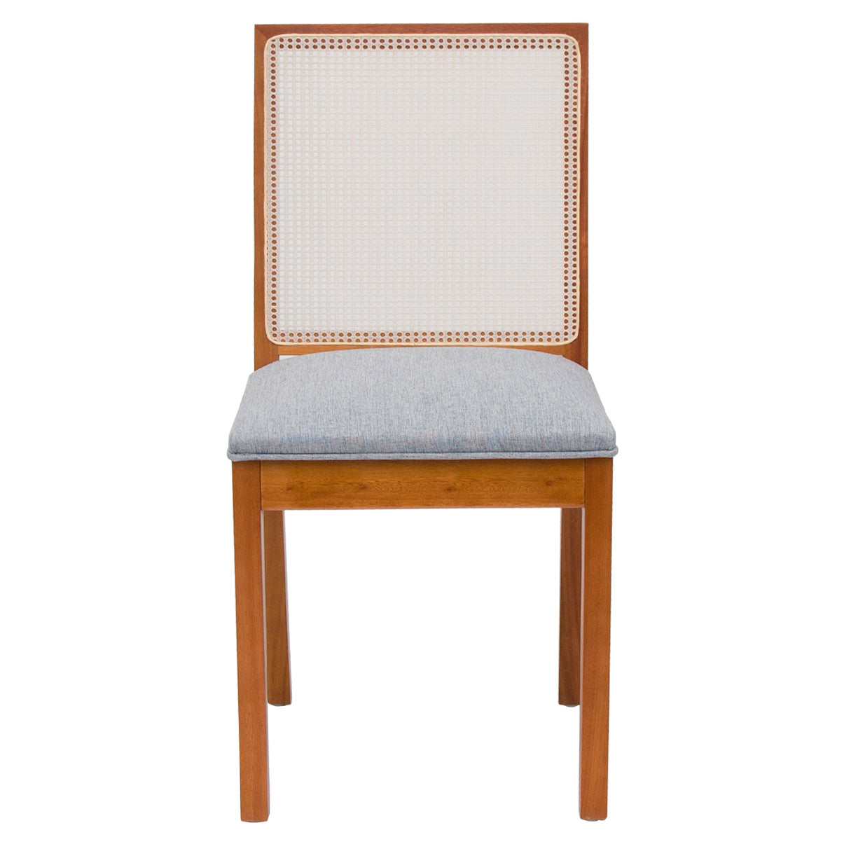 Kit com 4 Cadeiras Atena Madeira de Eucalipto e Estofado em Linho – Estrutura Reforçada e Design Sofisticado