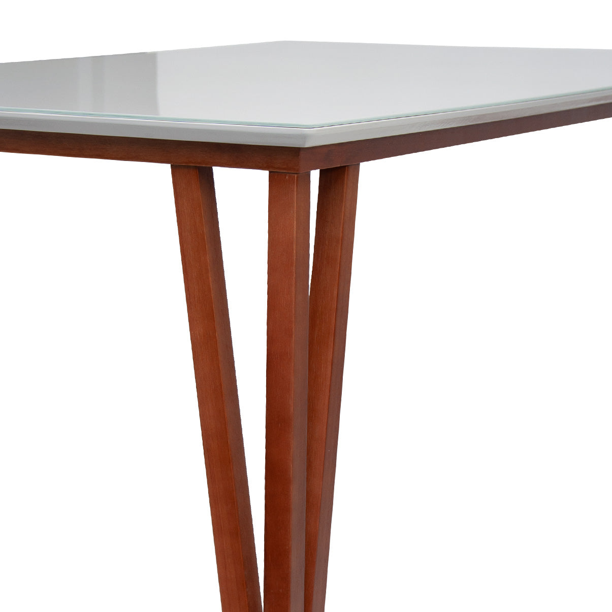 Mesa de Jantar 6 Lugares Com Tampo de Vidro