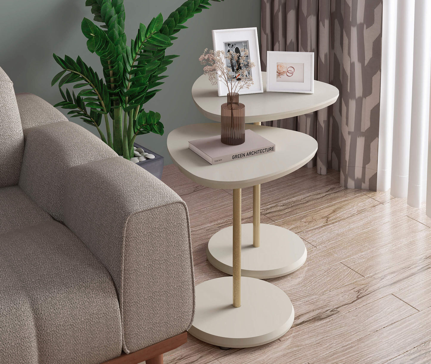 Mesa De Apoio Lateral Alta Para Sofá em Sala de Estar