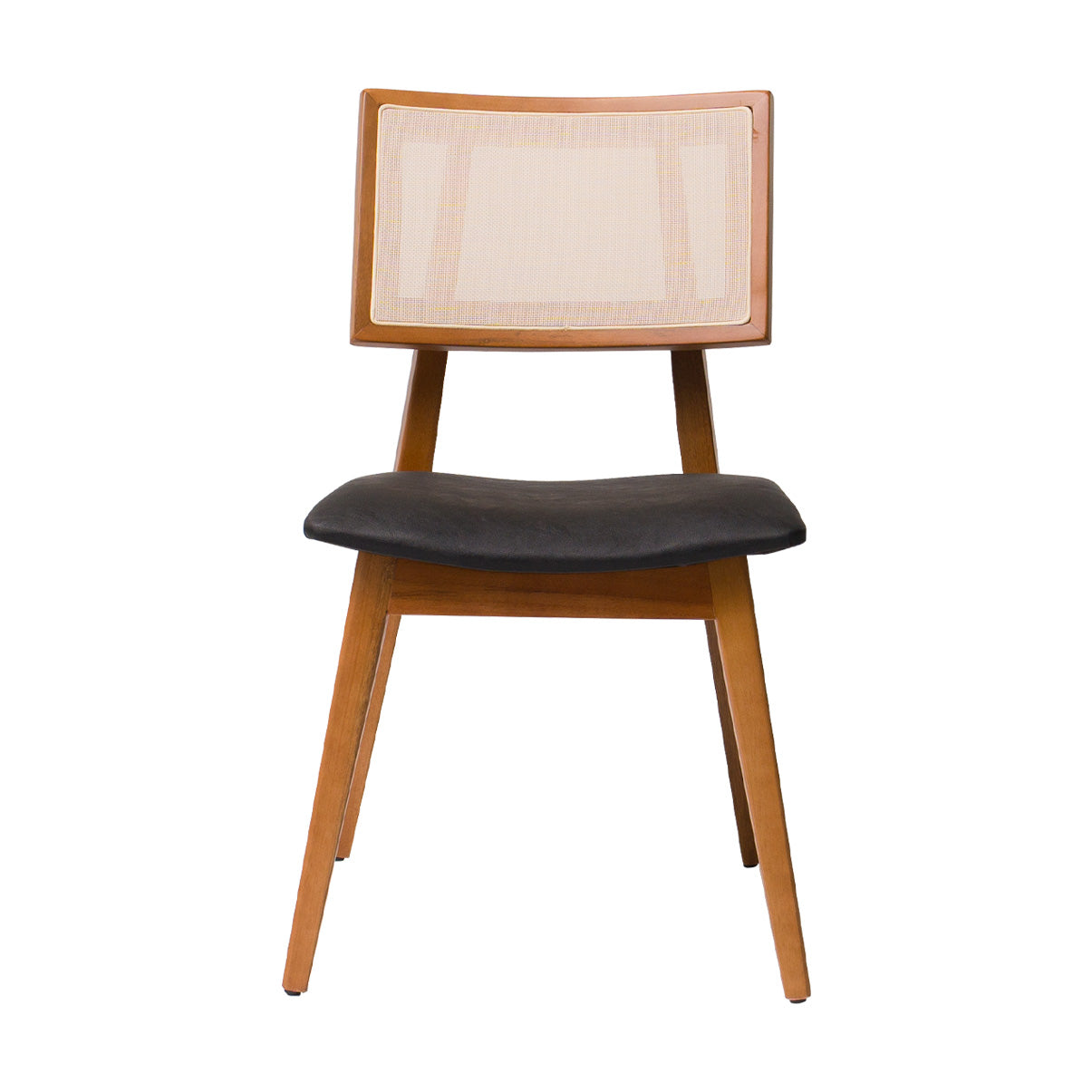 Cadeira Ayla com Estrutura em Madeira Nogueira e Design Contemporâneo – Estofada para Sala de Jantar ou Espaços Sofisticados