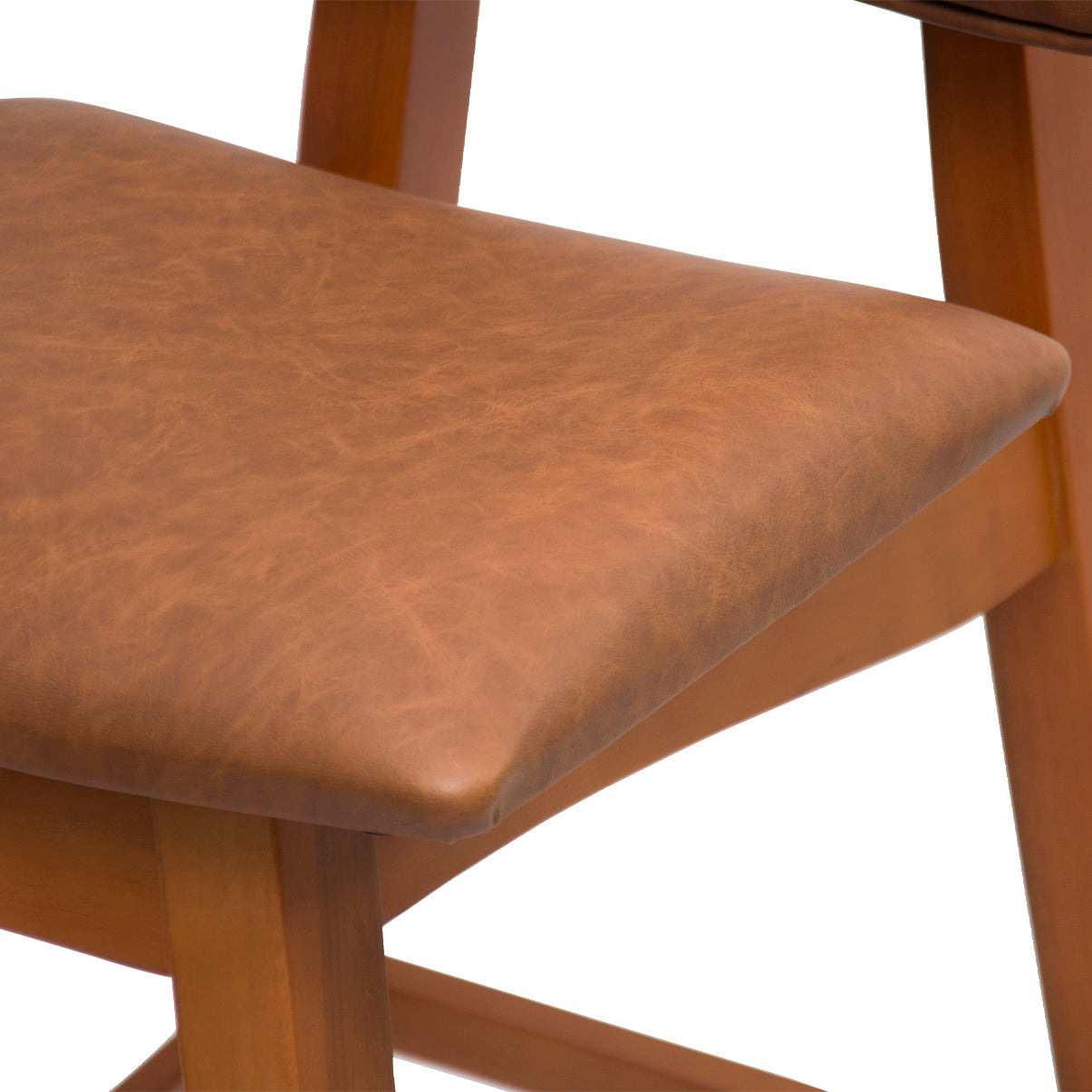 Banqueta Alta Madri com Estrutura em Madeira Maciça e Assento Estofado – Encosto Ergonômico e Altura Ideal para Bancadas Gourmet ou Cozinhas Americanas