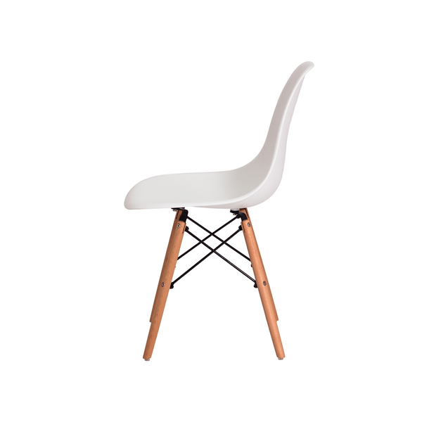 Cadeira Eifel Design Moderno em Polipropileno com Base de Madeira de Faia e Estrutura Metálica – 81x46 cm