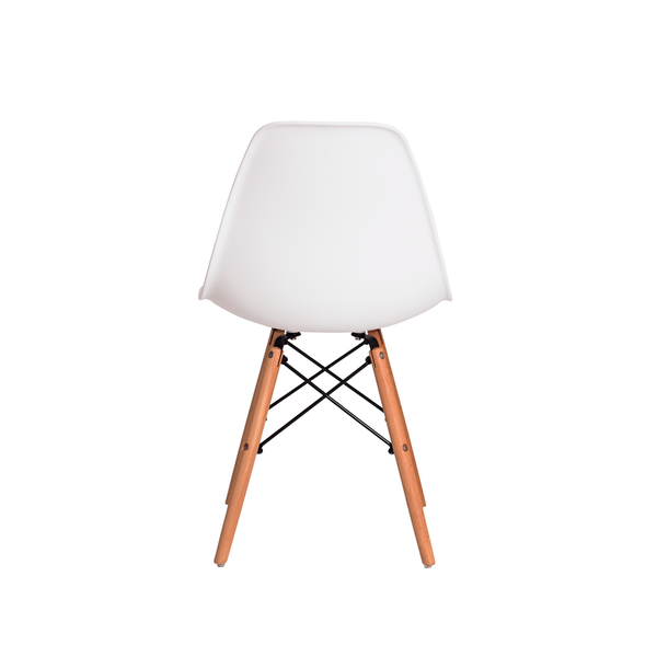 Cadeira Eifel Design Moderno em Polipropileno com Base de Madeira de Faia e Estrutura Metálica – 81x46 cm