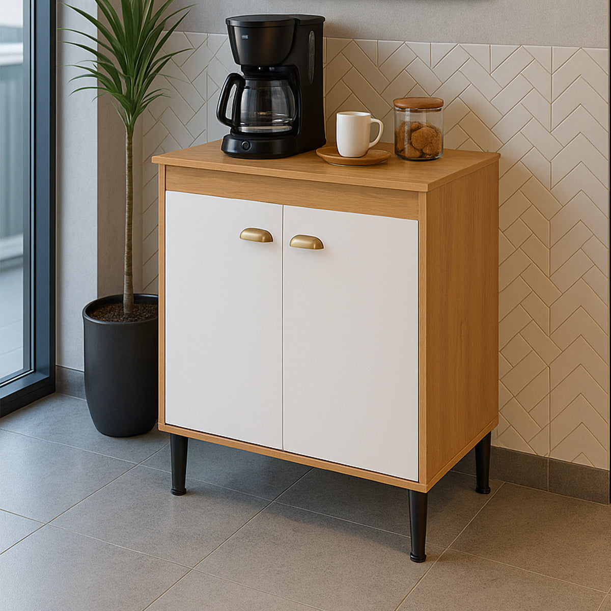 Balcão de Cozinha Torino 70cm 2 Portas com Tampo MB 1029