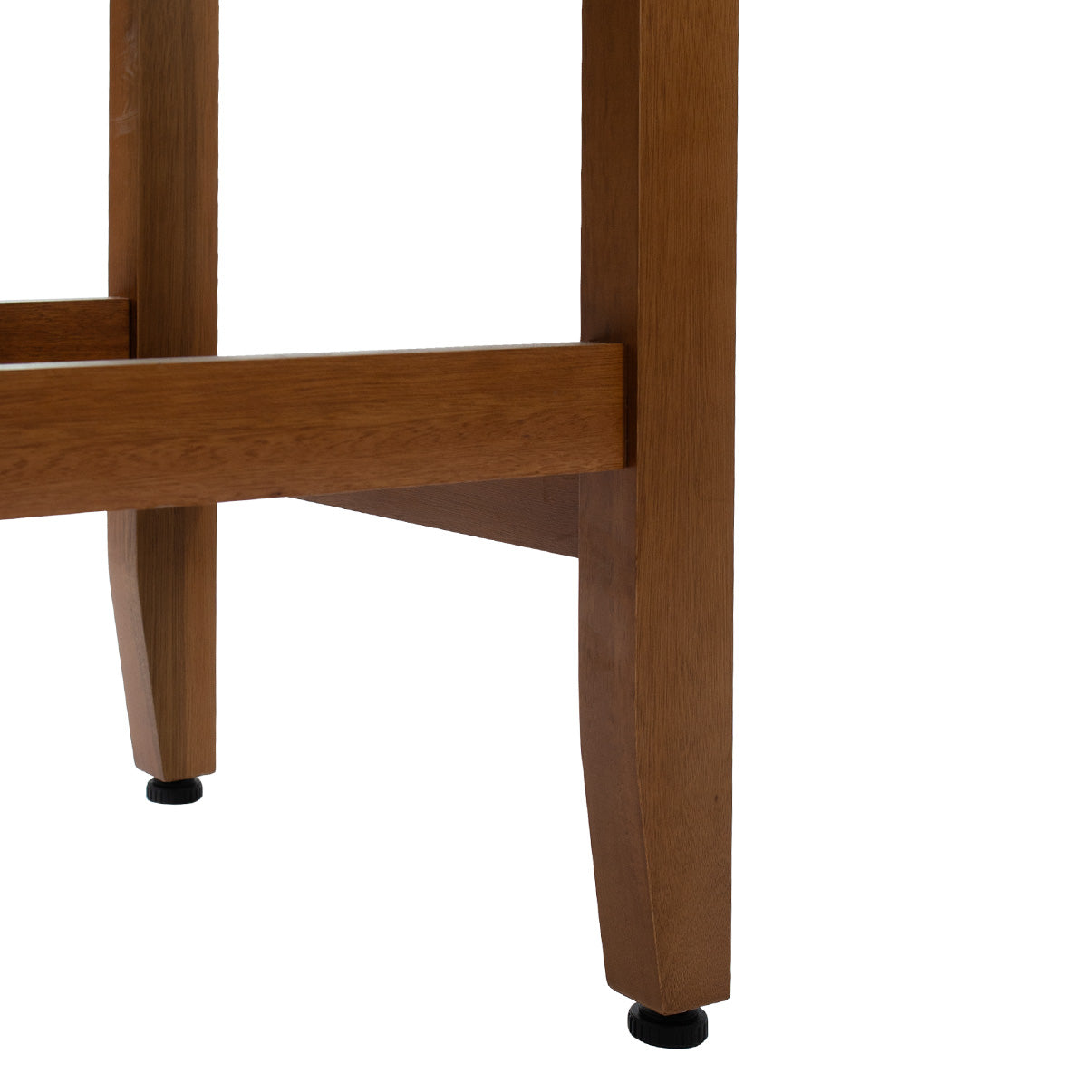 Kit 2 Banquetas Safira com Assento Estofado em Tecido Linho e Estrutura de Madeira Maciça – Com Encosto e Apoio para os Pés, Altura 91,5 cm para Bancadas Baixas