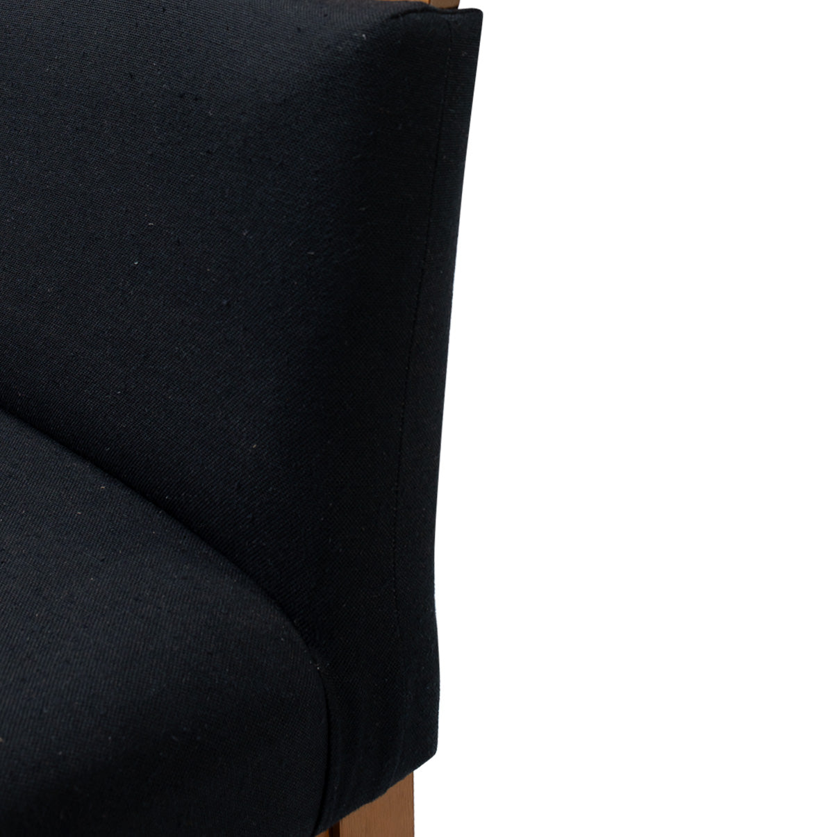 Kit 2 Banquetas Safira com Assento Estofado em Tecido Linho e Estrutura de Madeira Maciça – Com Encosto e Apoio para os Pés, Altura 91,5 cm para Bancadas Baixas