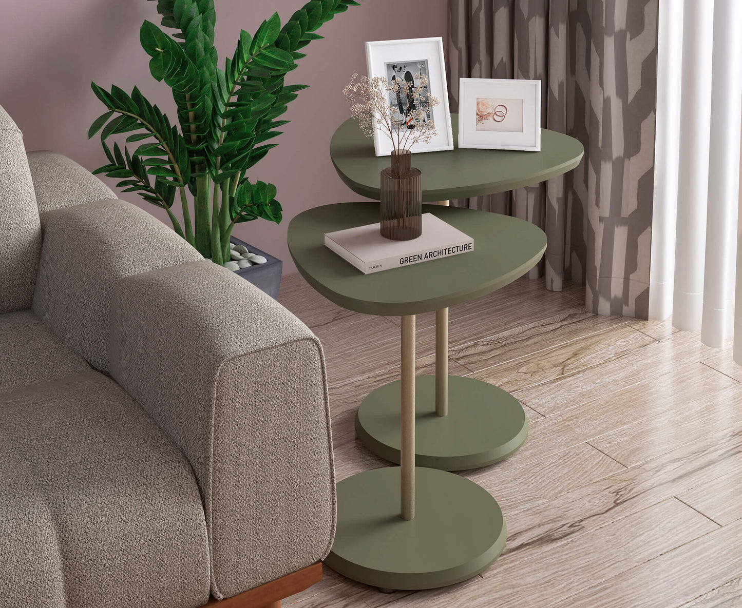 Mesa De Apoio Lateral Alta Para Sofá em Sala de Estar