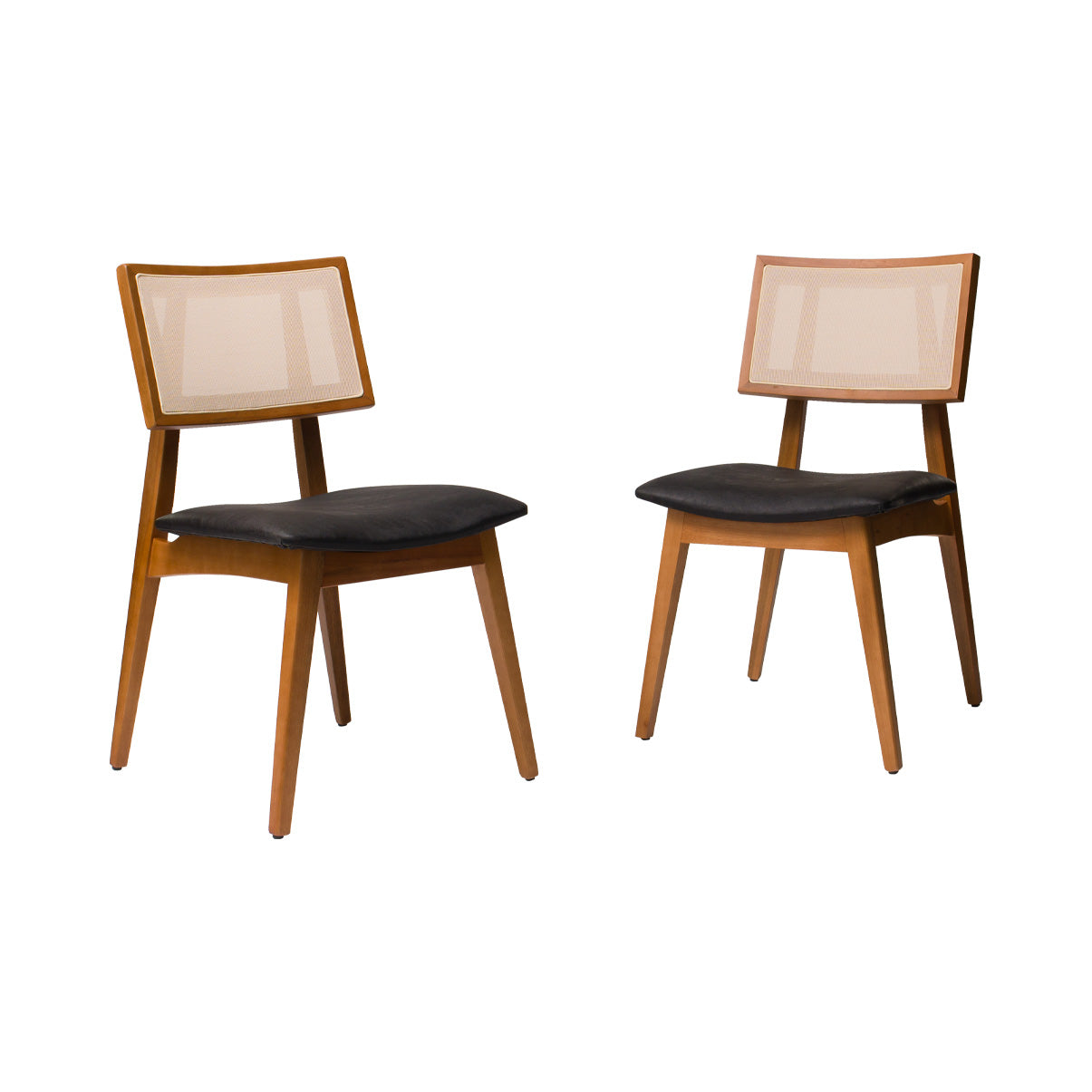 Cadeira Ayla com Estrutura em Madeira Nogueira e Design Contemporâneo – Estofada para Sala de Jantar ou Espaços Sofisticados