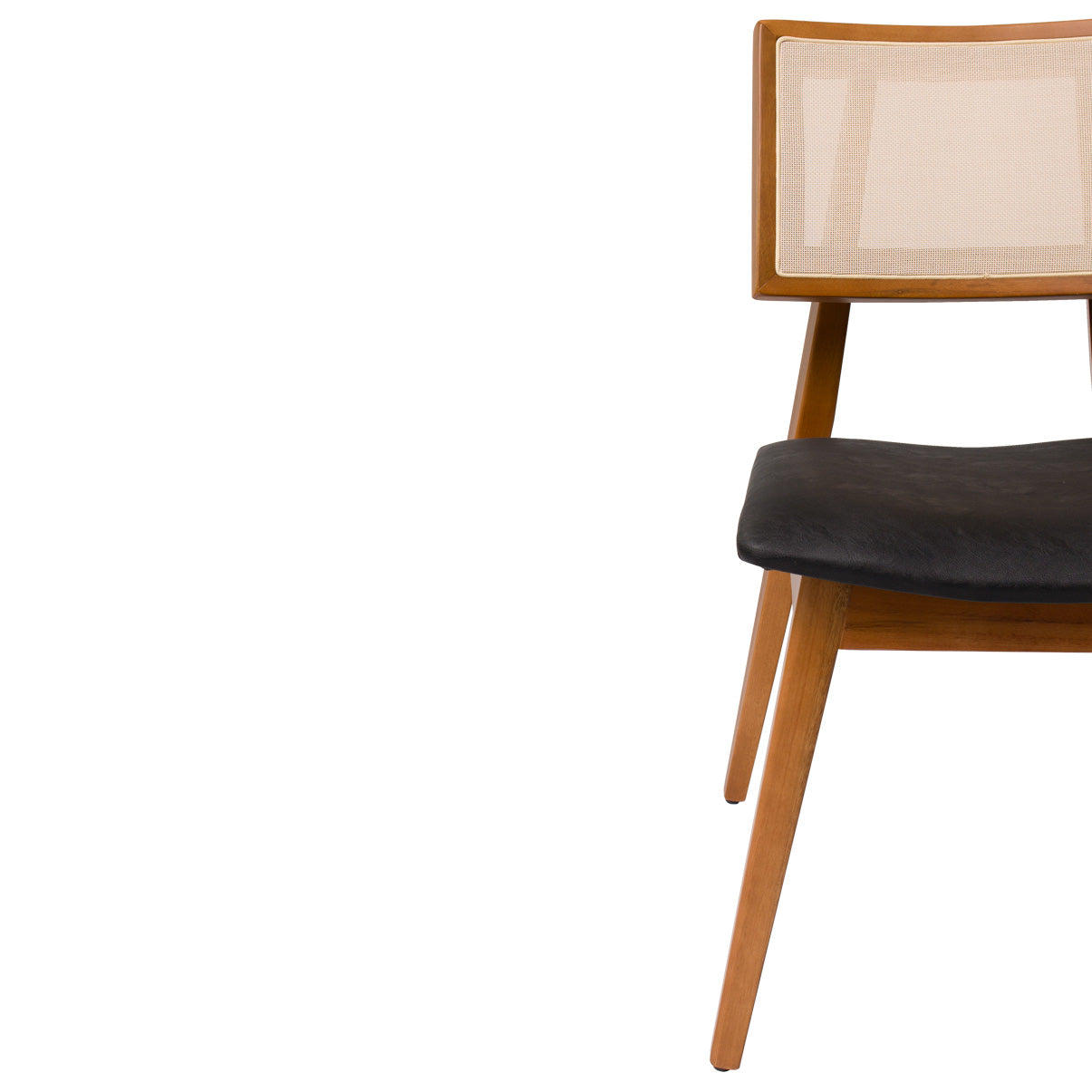 Cadeira Ayla com Estrutura em Madeira Nogueira e Design Contemporâneo – Estofada para Sala de Jantar ou Espaços Sofisticados