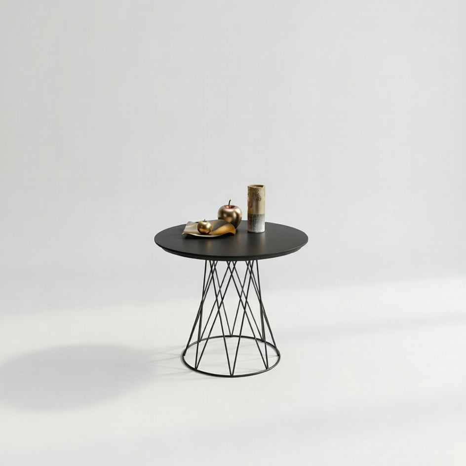 Mesa de Centro JB 8040 MDF com Pés em Ferro – Borda Invertida