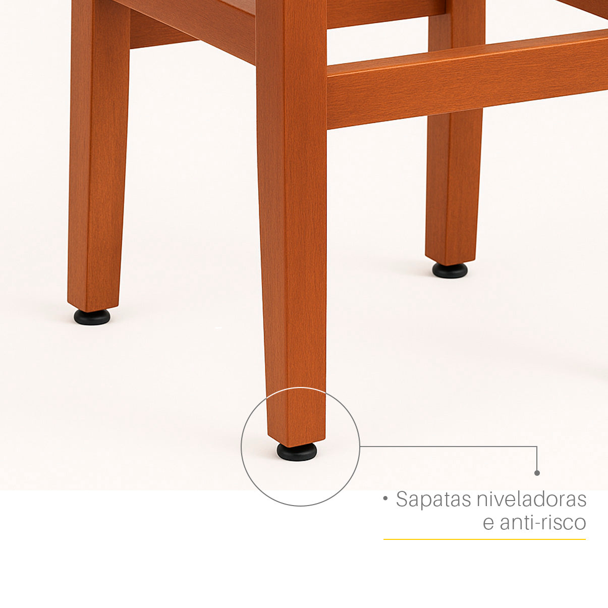 2 Banquetas Safira com Assento Estofado em Tecido Linho e Estrutura de Madeira Maciça – Com Encosto e Apoio para os Pés, Altura 104 cm para Bancadas Altas