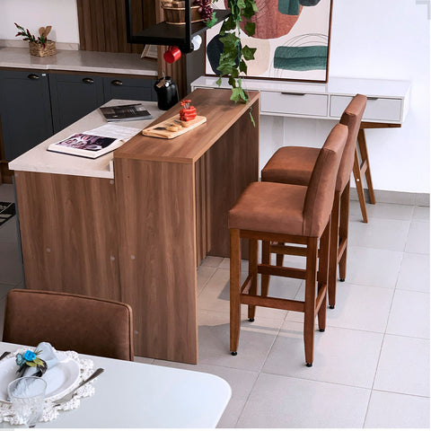 Banqueta alta estofada: como unir conforto, estilo e funcionalidade na sua decoração?