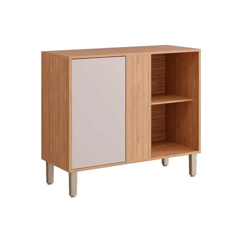 Armário Balcão de Canto Divina Cozinha 92cm MDF com porta única, para organização em canto de cozinha