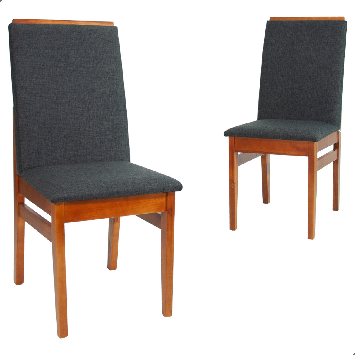 Kit 2 Cadeiras Veneza Linho – Estrutura em Madeira Maciça