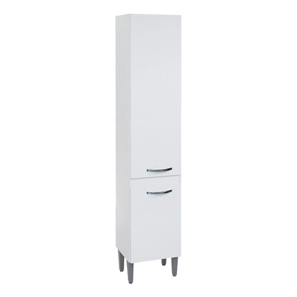 Paneleiro de Cozinha Light com 3 Prateleiras — MDP de Alta Qualidade com 2 Portas e Pés com Regulagem para Otimizar Espaço e Manter a Cozinha Organizada