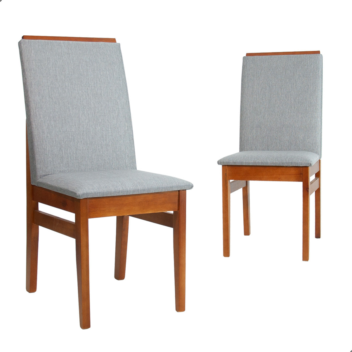 Kit 2 Cadeiras Veneza Linho – Estrutura em Madeira Maciça
