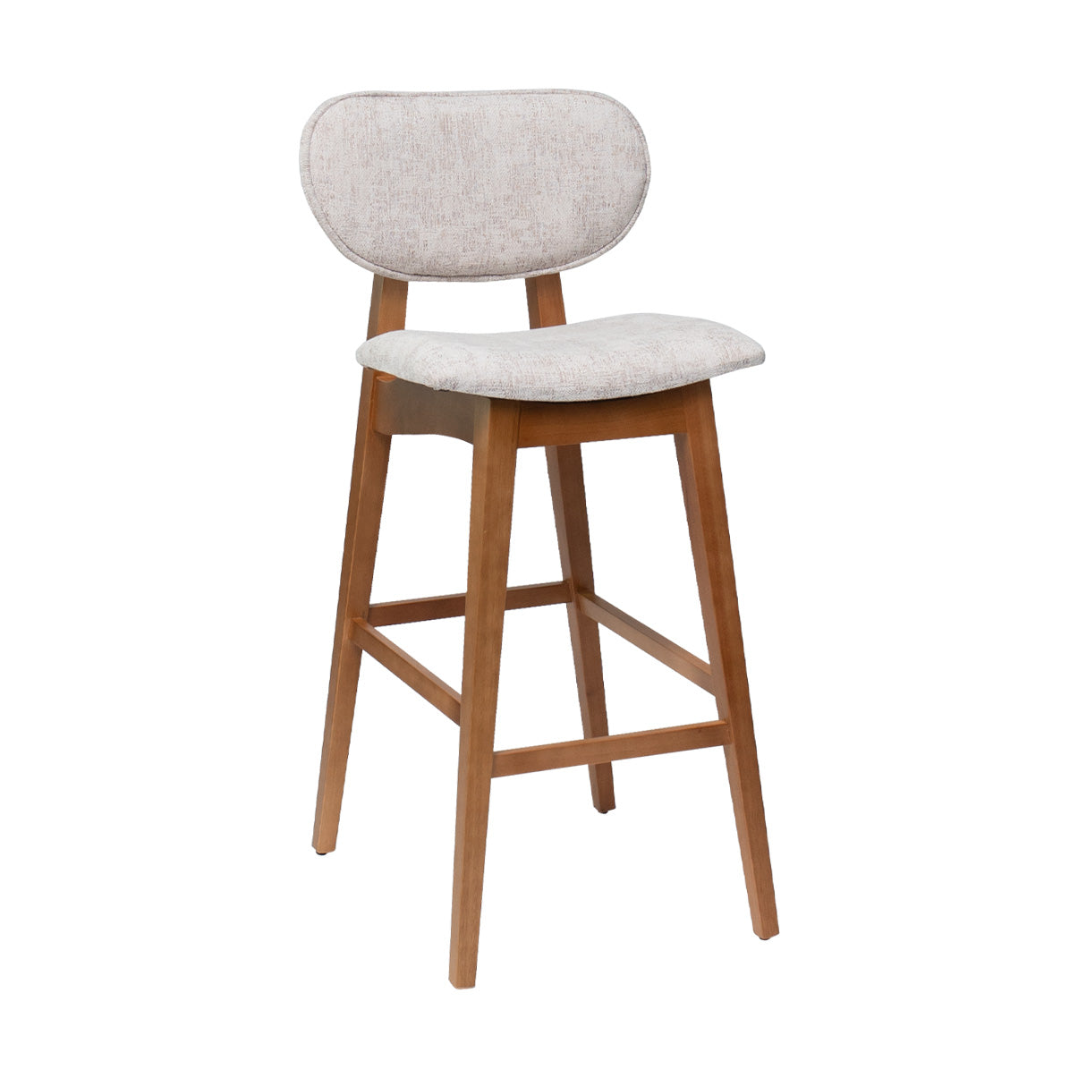 Kit 2 Banquetas Alta Eva 70cm Linho – Estrutura em Eucalipto