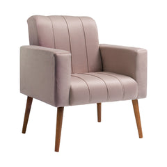 Poltrona Bari Fixa Estofada com Estrutura de Madeira de Eucalipto e Design Contemporâneo – Conforto para Sala de Estar ou Recepção