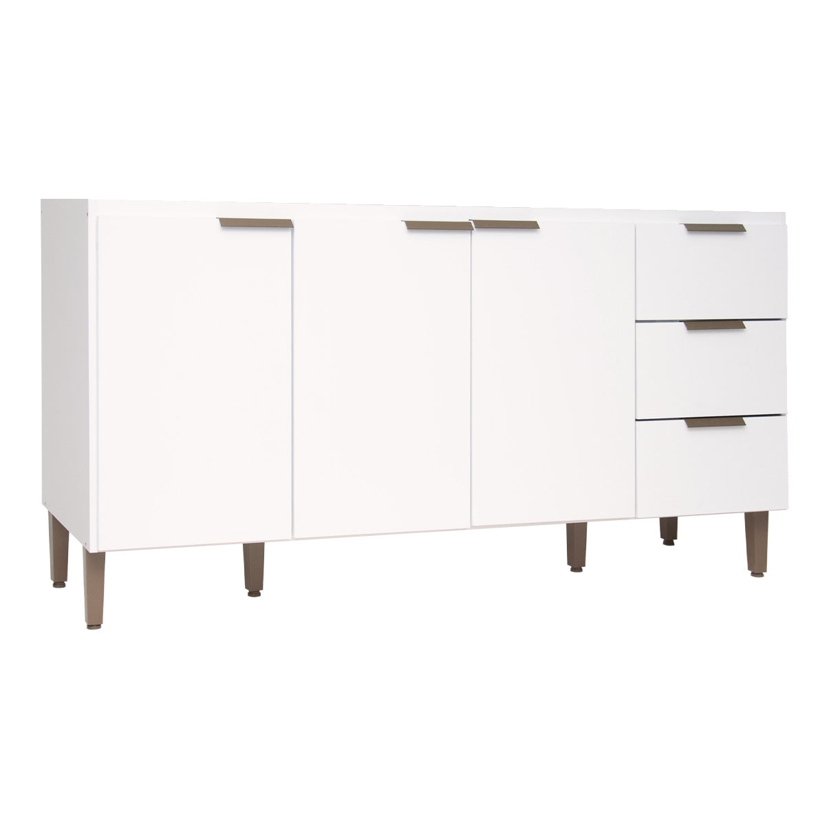 Balcão de Cozinha 160cm com 3 Gavetas e 3 Portas Organização Completa para Cozinha e Área de Serviço