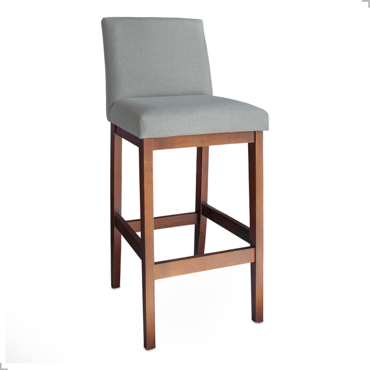 Kit 2 Banquetas Gold Linho – Estrutura em Madeira Maciça